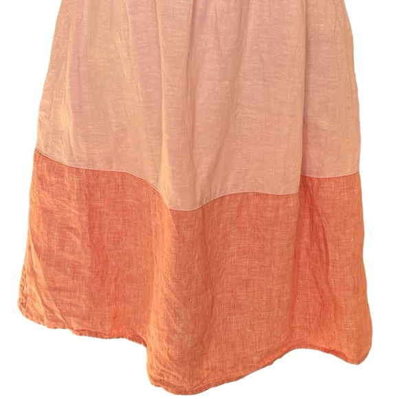 Cynthia Rowley 100% Linen Colorblock Women’s Dress Size M Pockets Summer Breeze - Picture 5 of 9